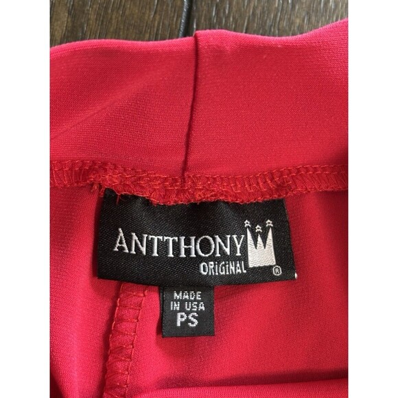 Anthony Original Pull-On Wide Leg Crop Pant Red Petite Small Made in the USA - Picture 6 of 6